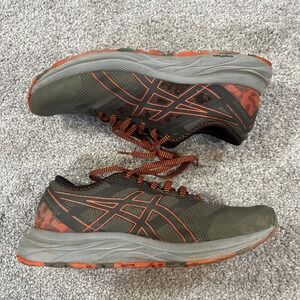 ASICS Gel-Excite Trail Running Shoes Men's 8 Olive Green Orange Low Top Sneakers